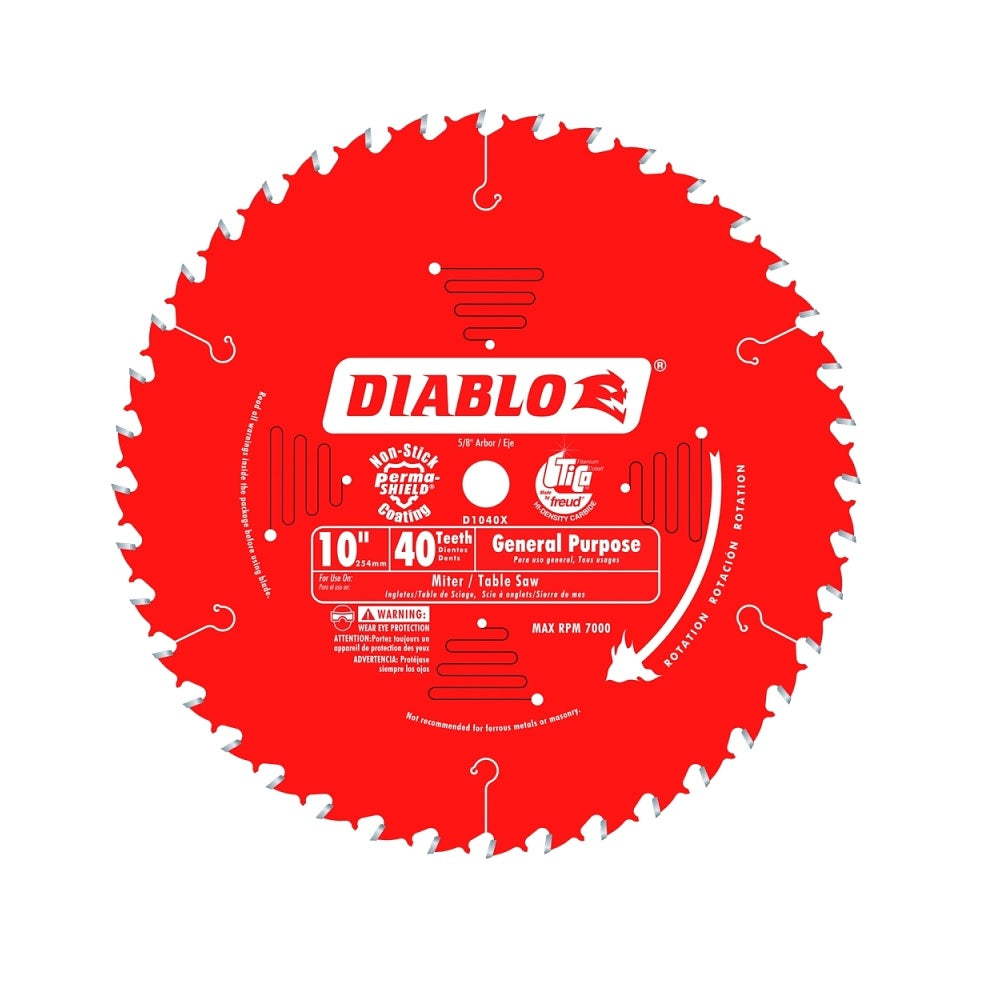 Diablo D1040UX General-Purpose Saw Blade, 10 Inch