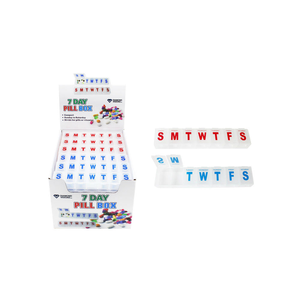 Diamond Visions 01-2260 7 Day Pill Organizer, White