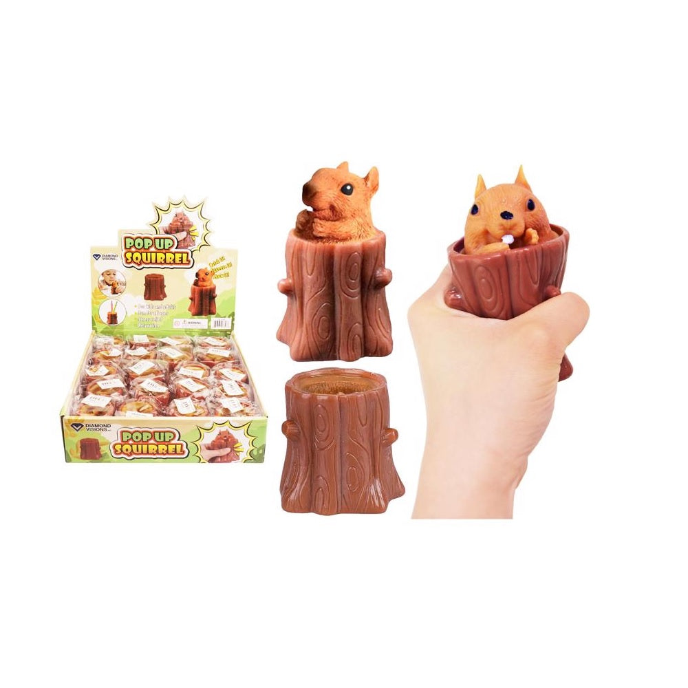 Diamond Visions TM-3328 Pop-Up Squeeze Toy, Silicone, Brown