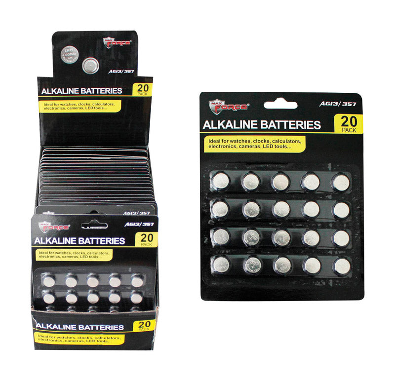 Diamond Visions 01-0930 MAX Force Alkaline Button Cell Battery, 20 Pack