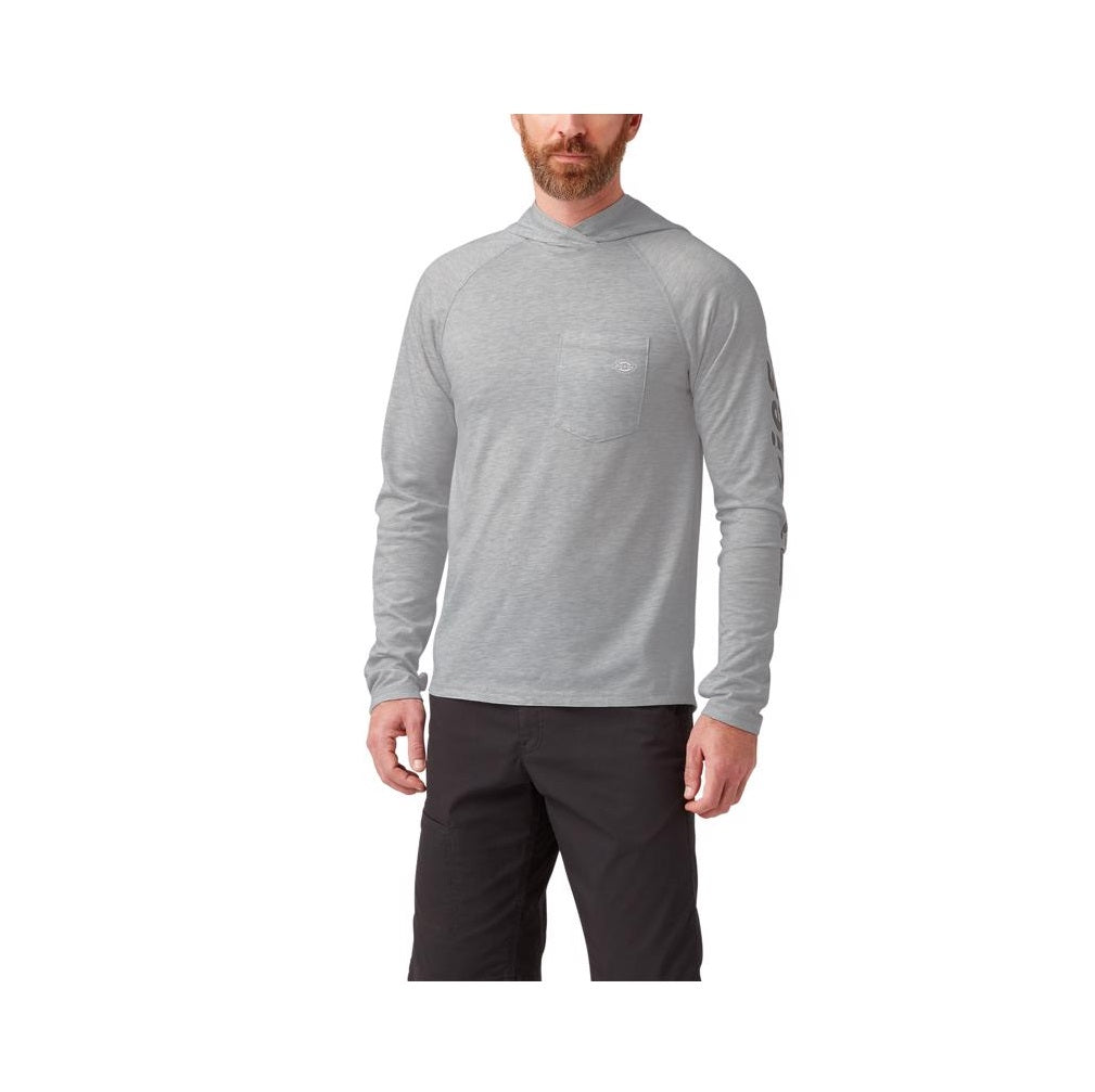 Dickies SL607AGXL Pullover Long Sleeve Tee Shirt, Cotton Polyester Blend