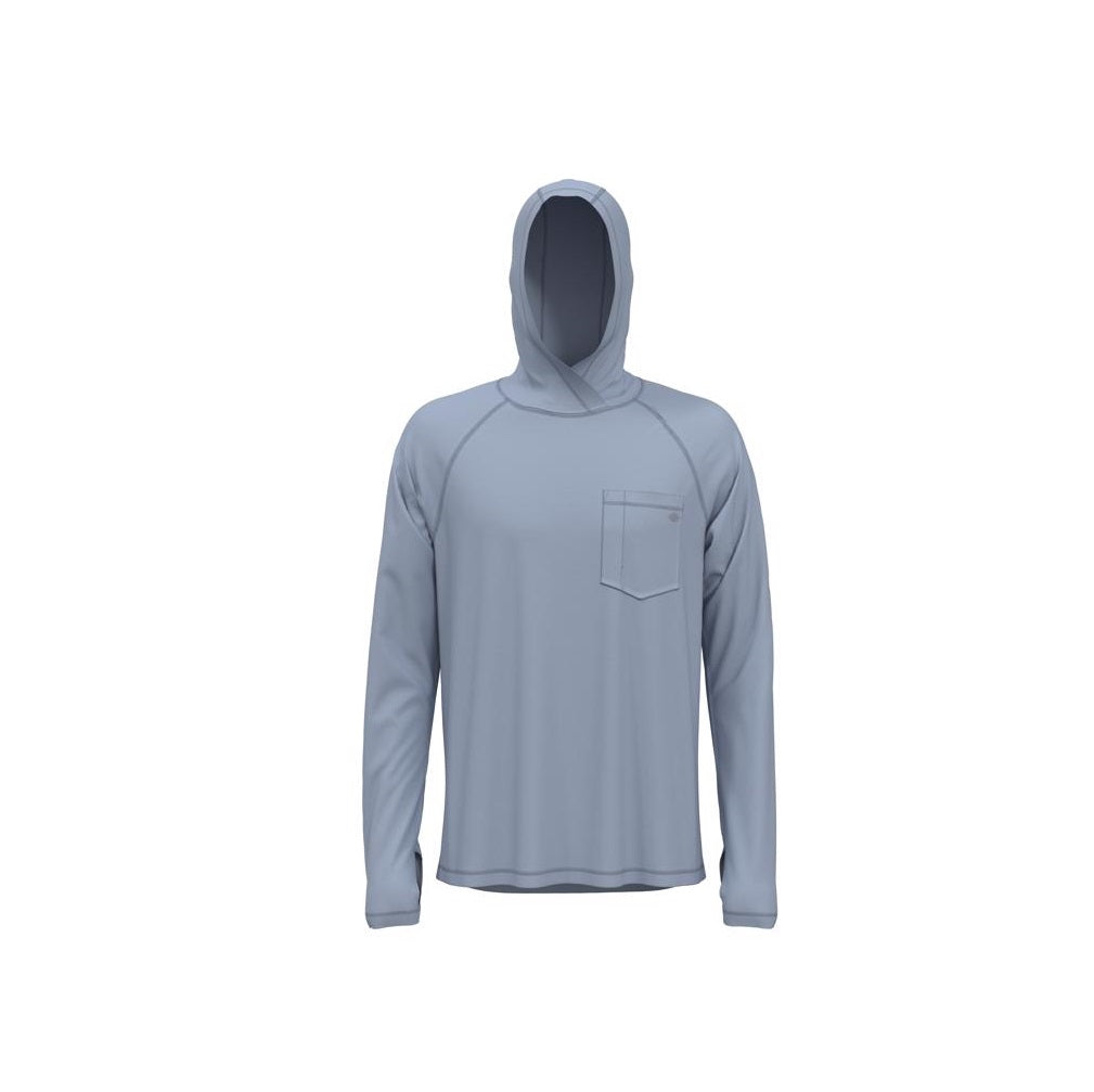 Dickies SL607DL2X Hooded Long Sleeve Tee Shirt, Blue
