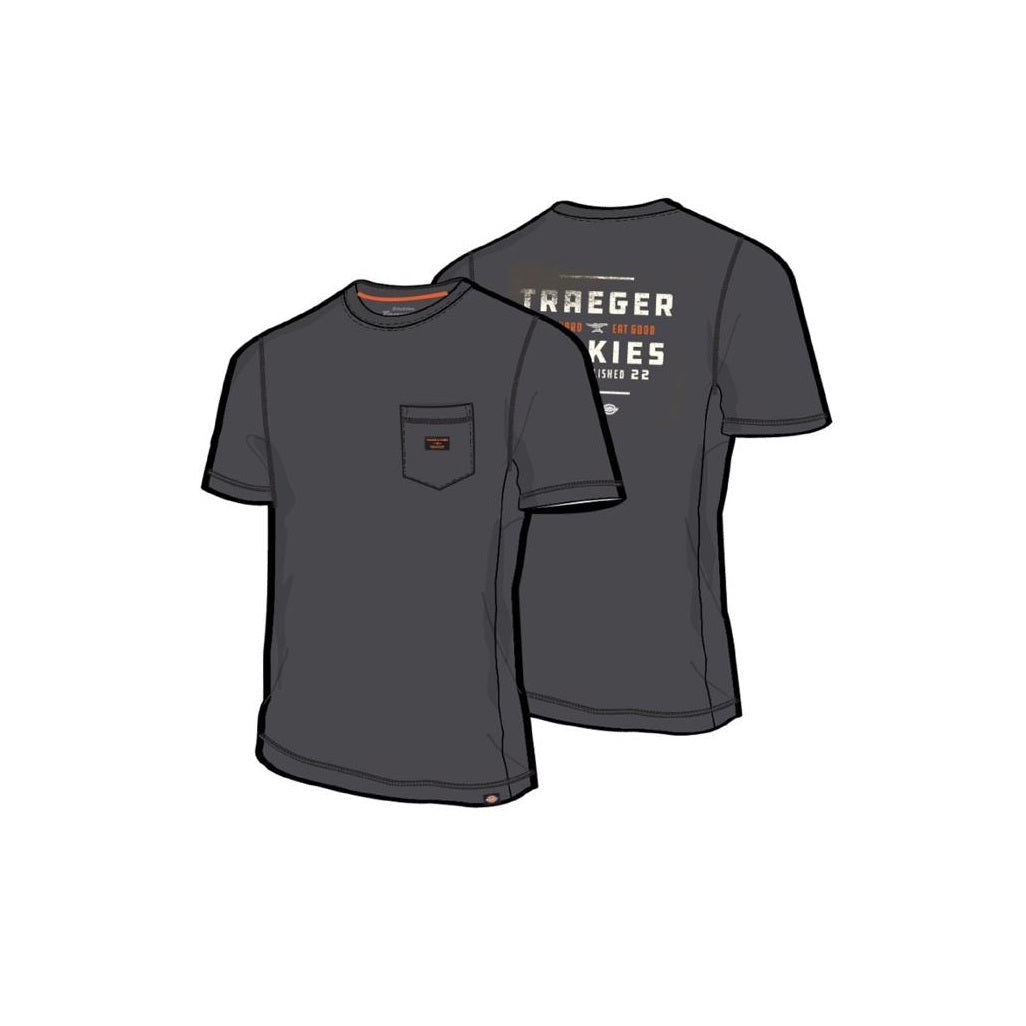 Dickies TRGSS1CHS Traeger Tee Shirt, Charcoal Grey, S