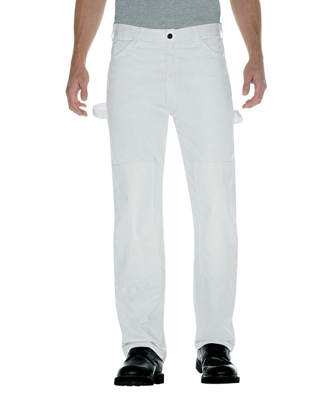 Dickies 2053WH 3030 Men's Double Knee Pants, Cotton, White, 30" x 30"
