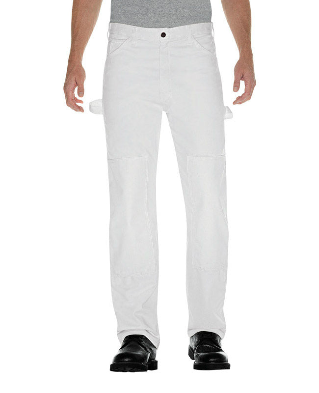 Dickies 2053WH 3032 Men's Double Knee Pants, Cotton, White, 30" x 32"