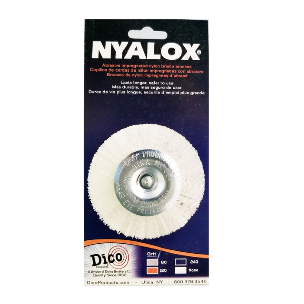 Dico 7200091 Nyalox Fine Crimped Wheel Brush, Nylon, 3 Inch