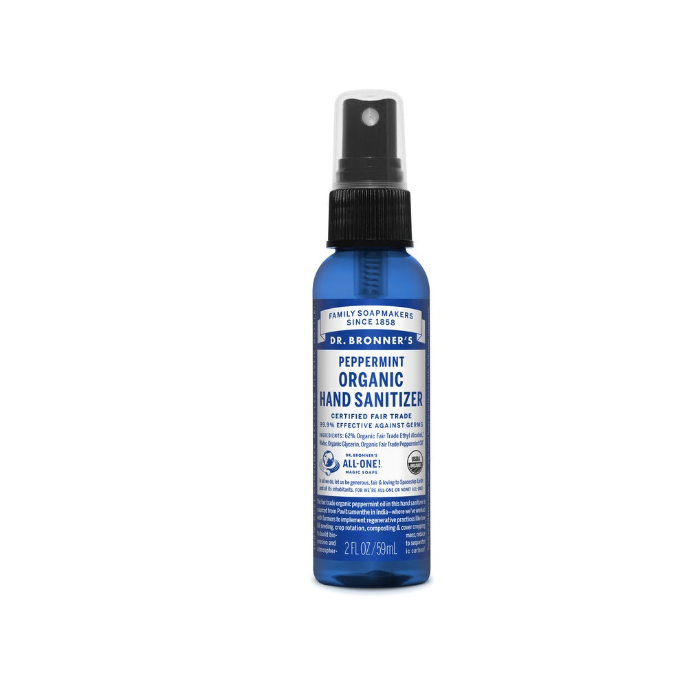 Dr. Bronner's SD1002 Peppermint Hand Sanitizer, 2 Oz