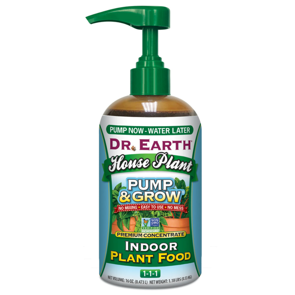 Dr. Earth 1084  House Plant Pump & Grow Indoor Plant Fertlizer, 16 Oz