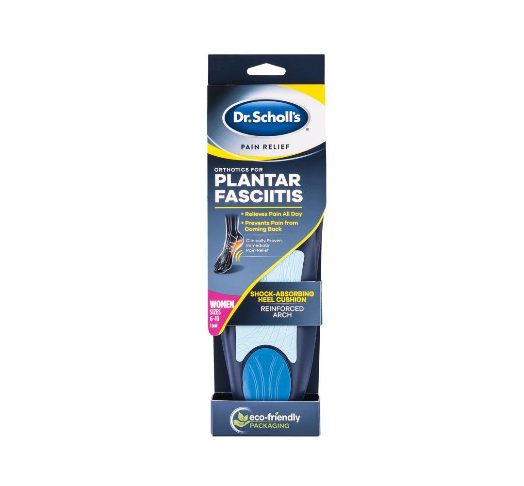 Dr Scholl's 888853590387 Plantar Fasciitis Women's Insoles, Blue