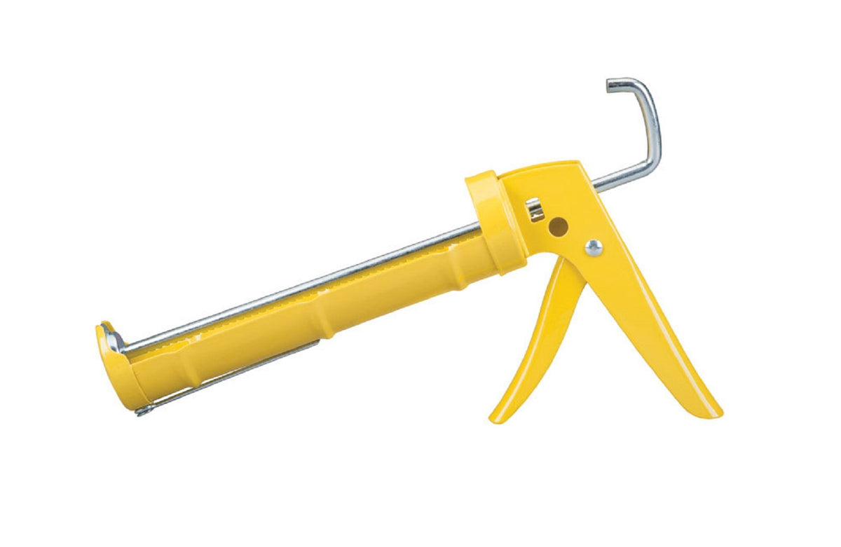 Dripless CR200 Professional Ratchet Rod Cradle Caulking Gun, Metal, Yellow