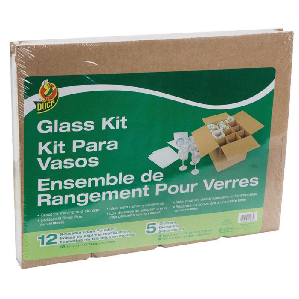Duck 1362685 Glass Protect Kit, Paper, Brown, 16 inch x 12 inch