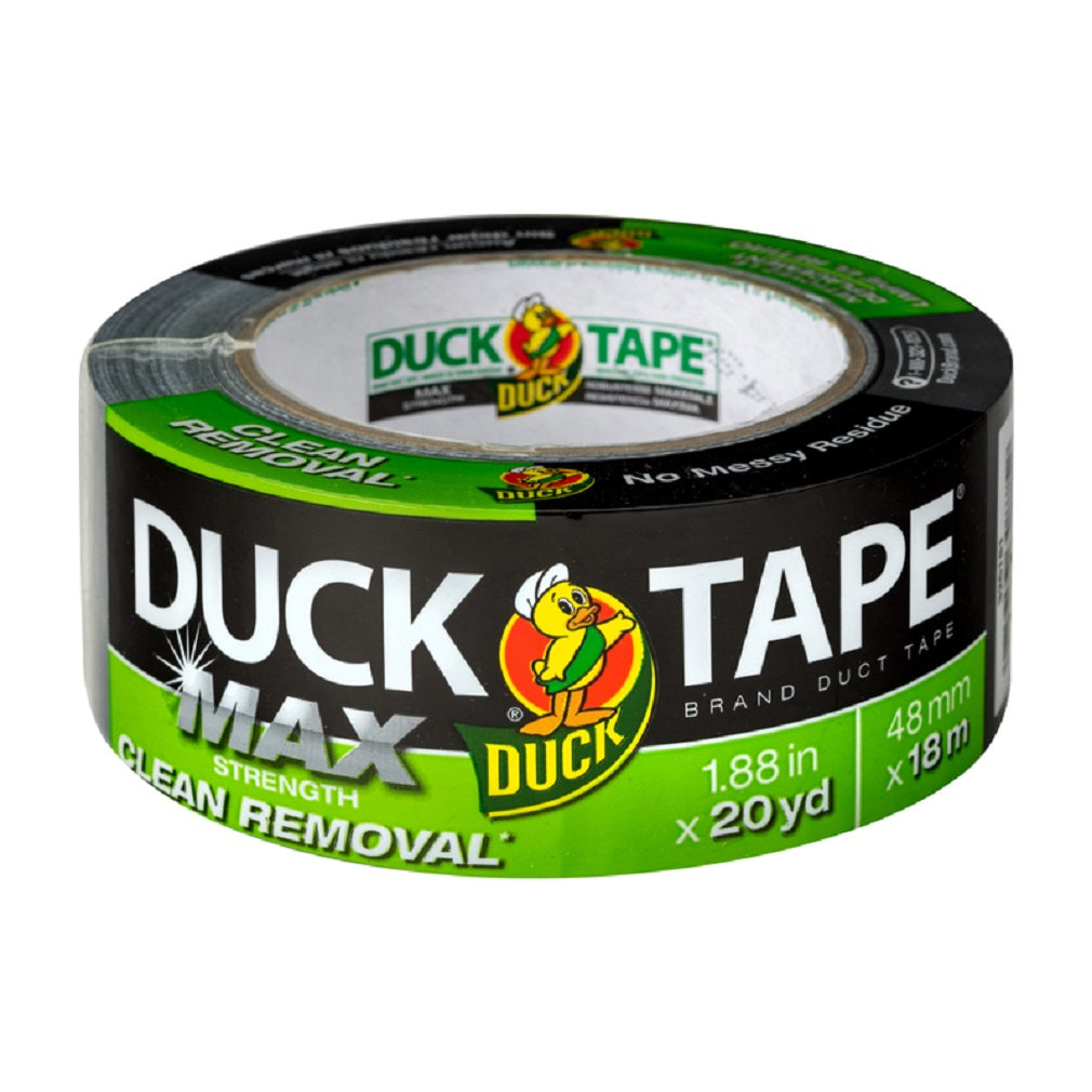 Duck 241637 Max Strength Clean Removal Duct Tape, Silver, 1.88" X 20 Yards
