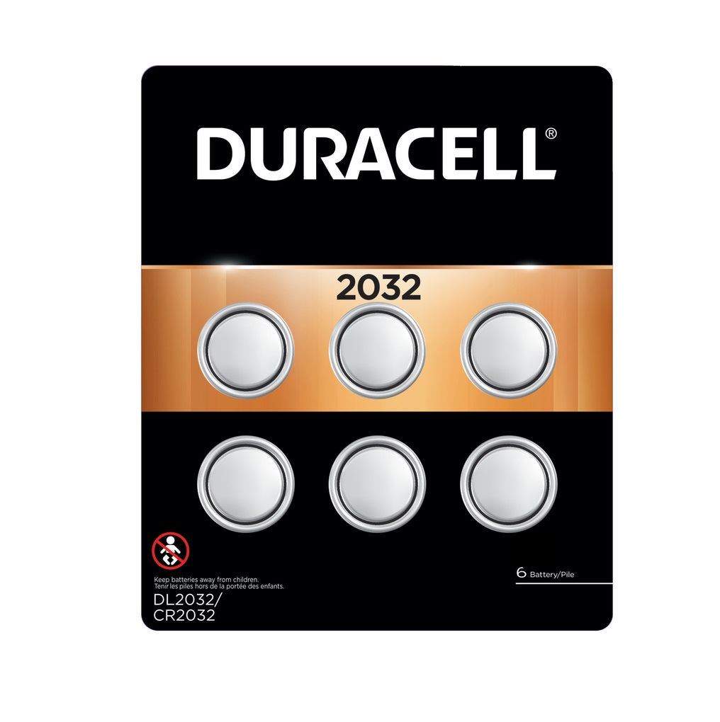 Duracell DL2032B6PK Electronic/Thermometer/Watch Battery, 3 volt