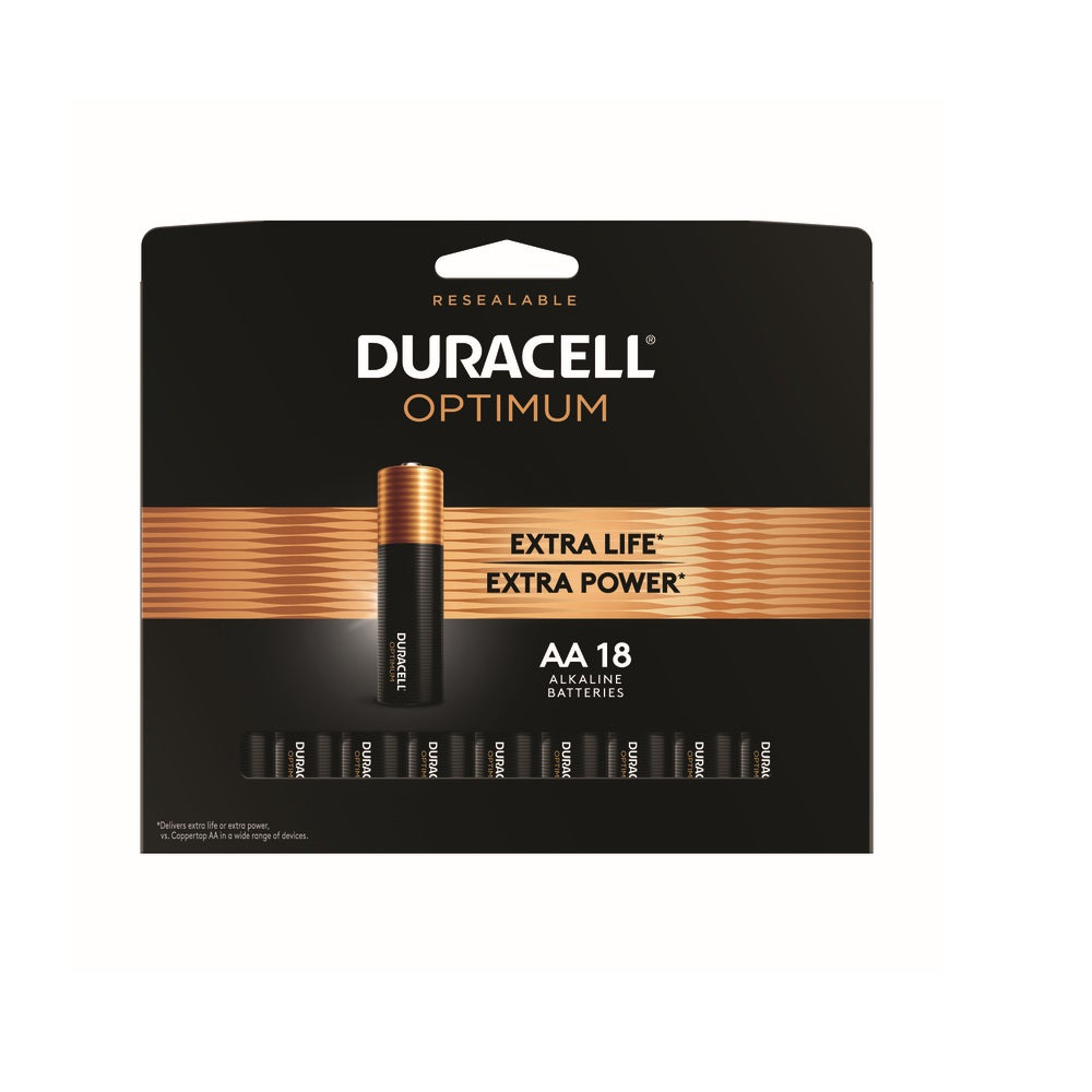 Duracell 037445 Optimum Alkaline Batteries, AA
