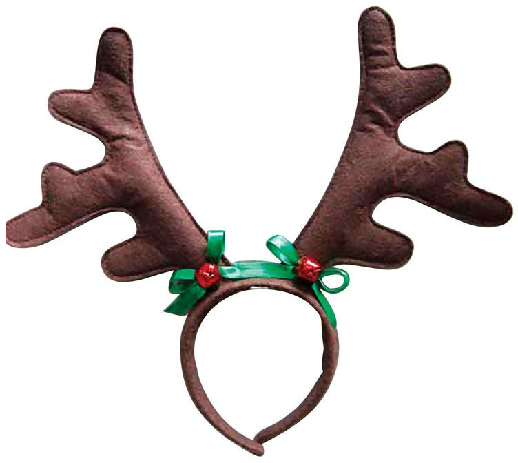 Dyno 0408615-3AC Christmas Antlers With Bows Headband, Brown