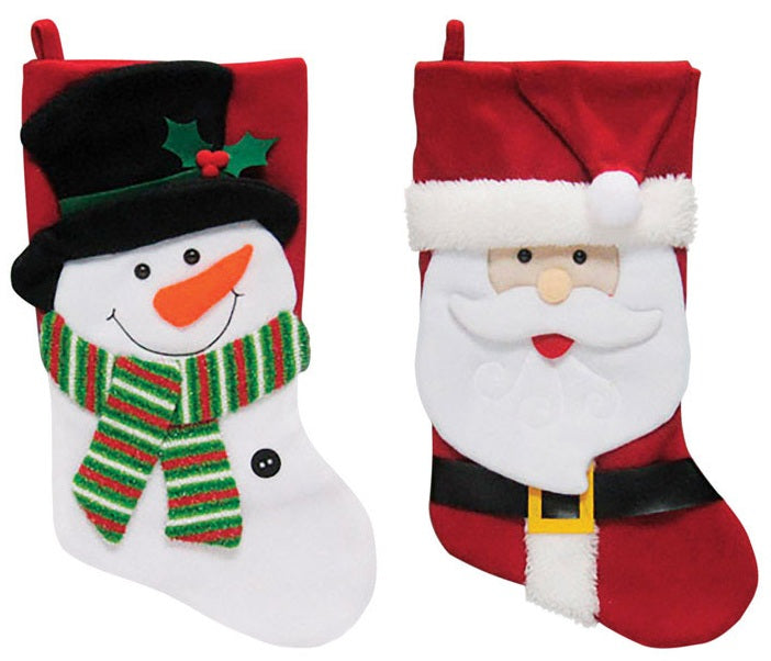 Dyno 1187654AC Christmas Snowman & Santa Stocking, Multicolored