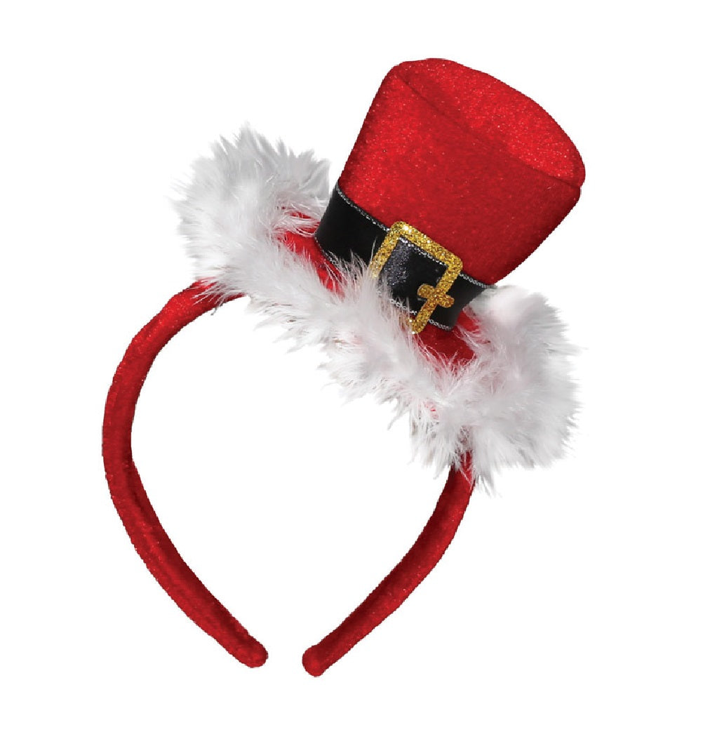 Dyno 0409537-1 Christmas Mini Santa Hat Headband, Polyester, 8" H