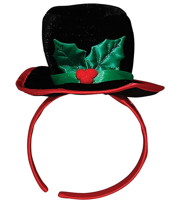 Dyno 0409367-1 Christmas Top Hat Headband, Polyester, Black