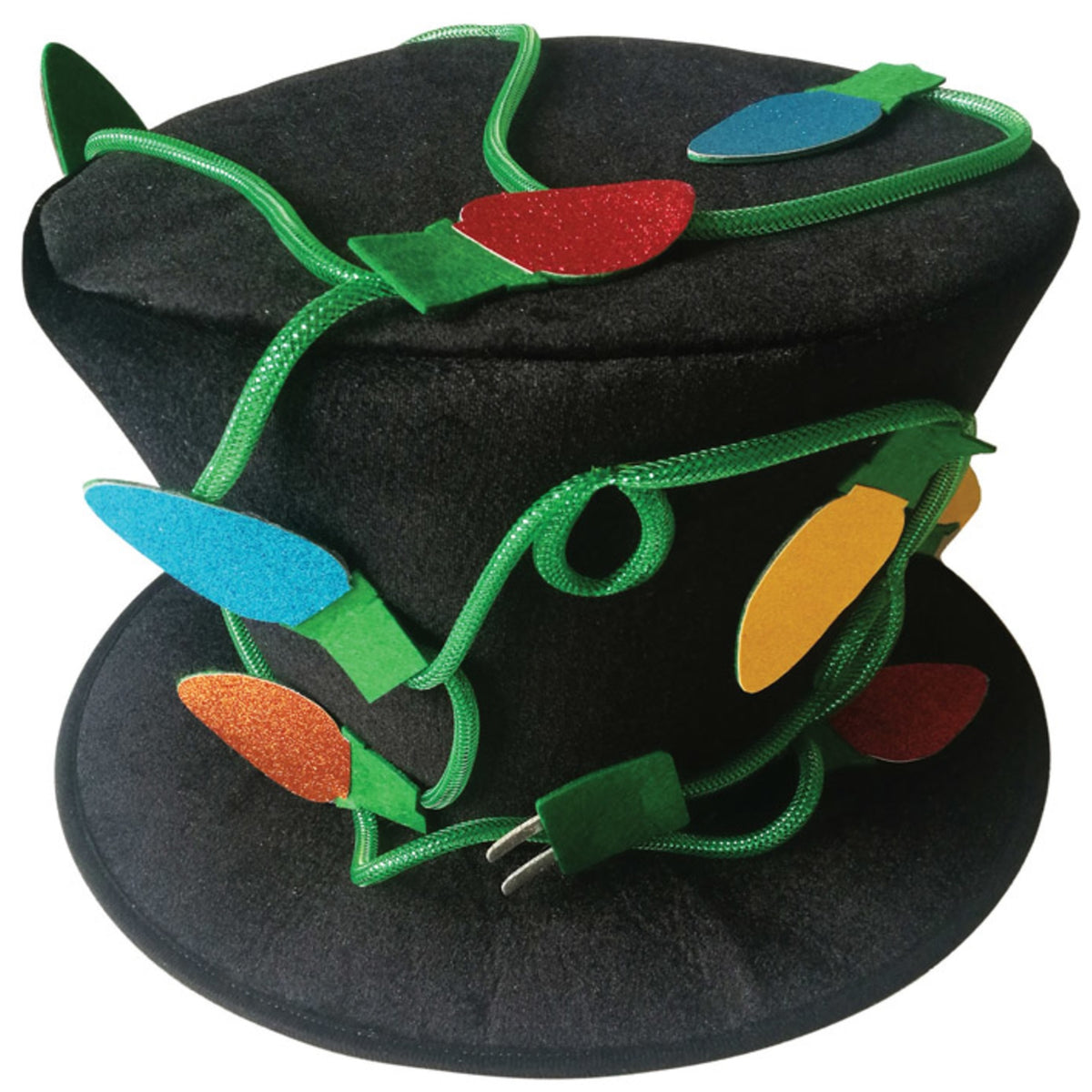 Dyno 0409563-1 Light String Oversized Christmas Hat, Black