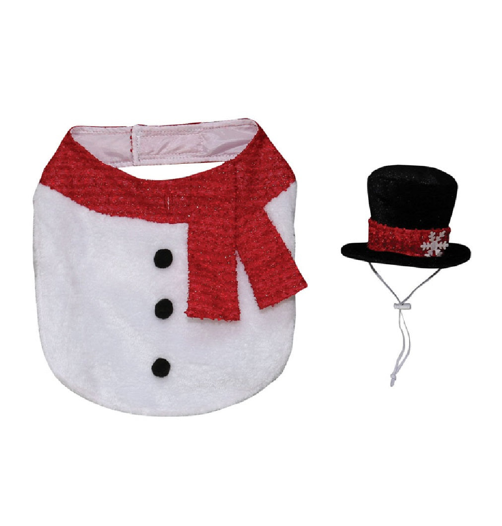 Dyno 3004175-1SAC Christmas Snowman Pet Costume, Polyester, 10" L