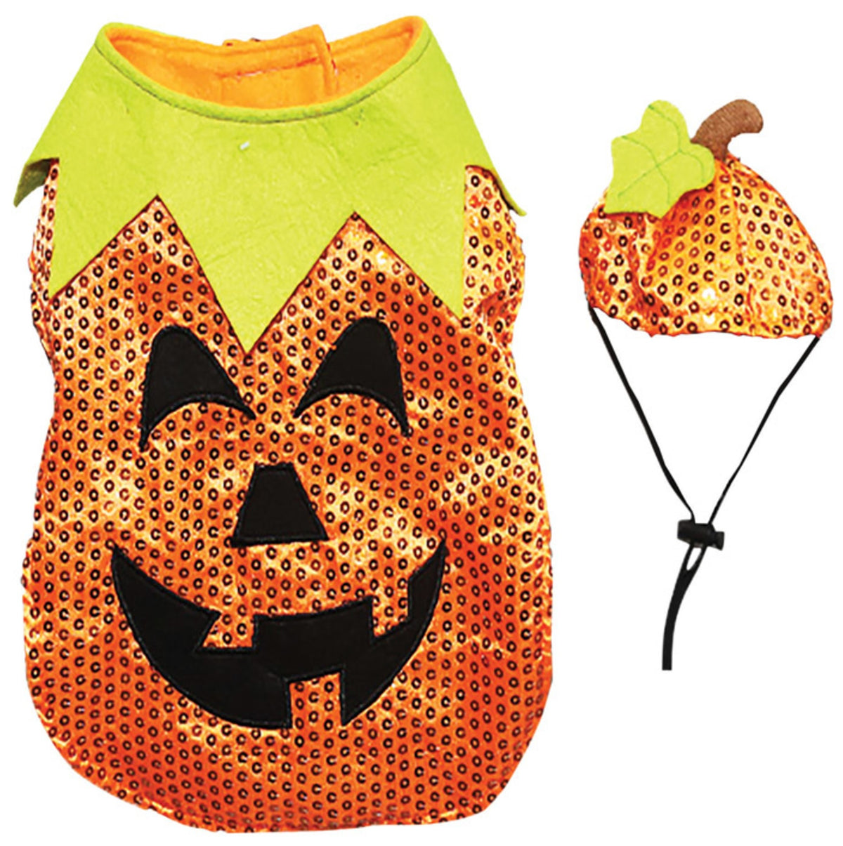 Dyno 3004234-1S Sequin Pumpkin Halloween Pet Costumes