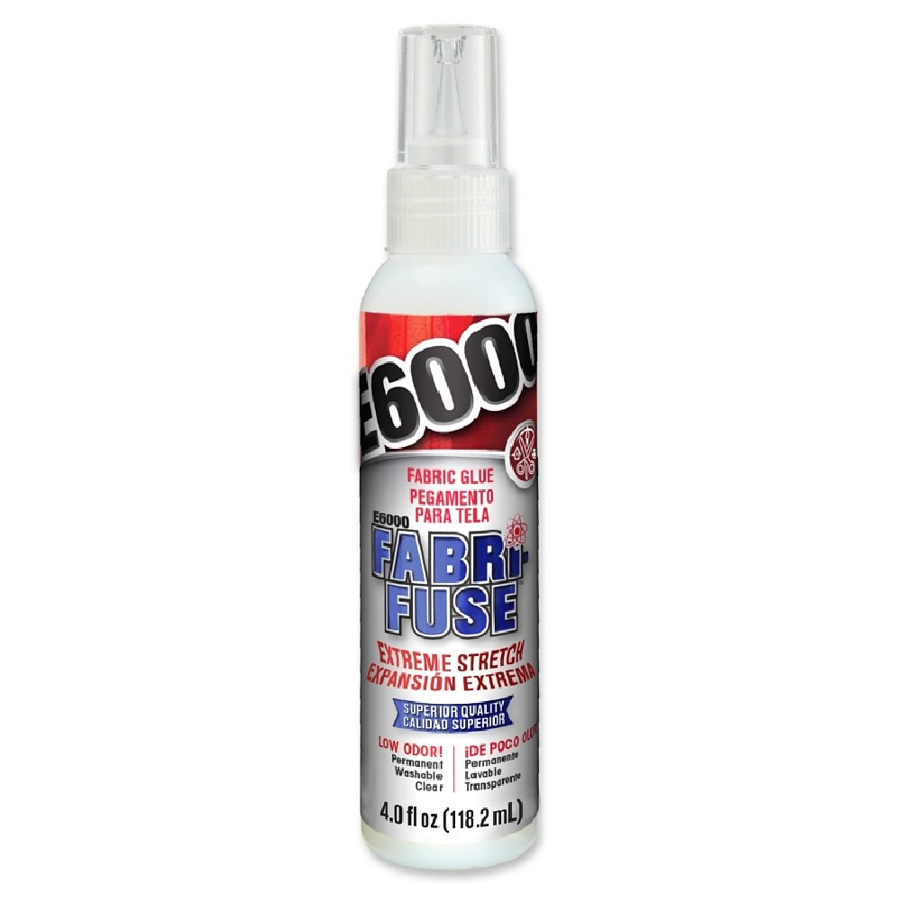 E6000 565004 FABRI-FUSE Glue, Clear/Cloudy White, 4 Oz