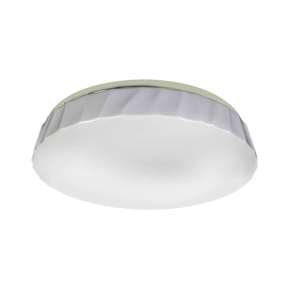 ETI 54451311 Color Preference Cliff Puff Decorative Dimmable Flush Mount, White, 15"