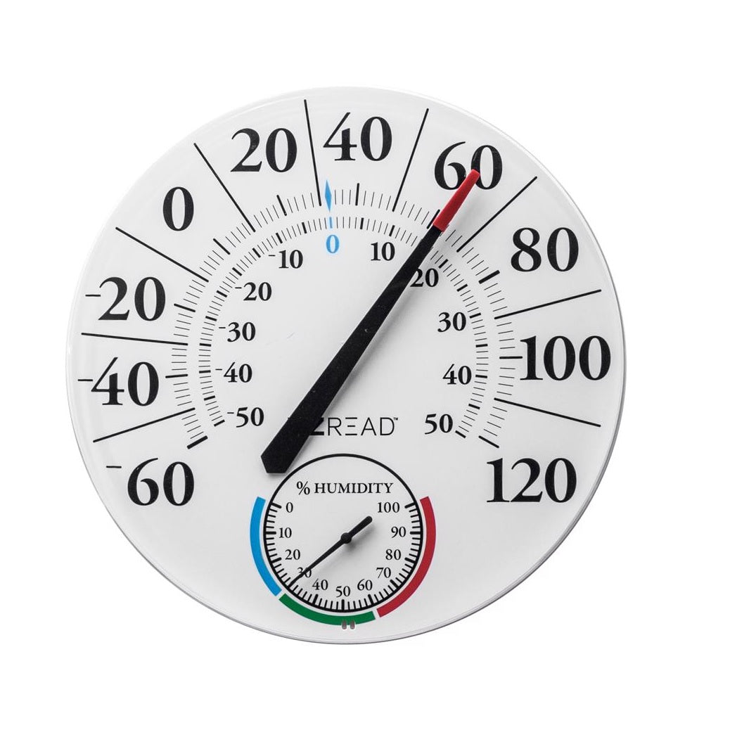 EZRead 840-1280 Dial Thermometer, Plastic, White