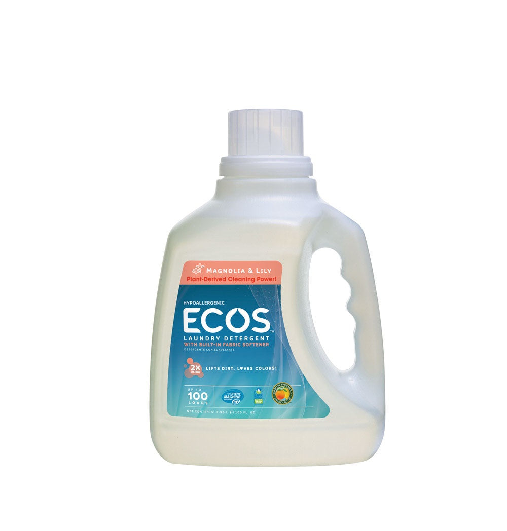 Earth Friendly Product PL988804 Ecos 2X Liquid Laundry Detergent, 100 Oz