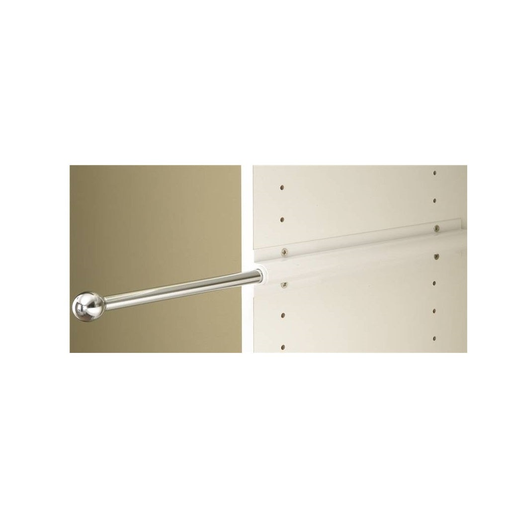 Easy Track RA1204 Sliding Wardrobe Rod, 36", Chorme