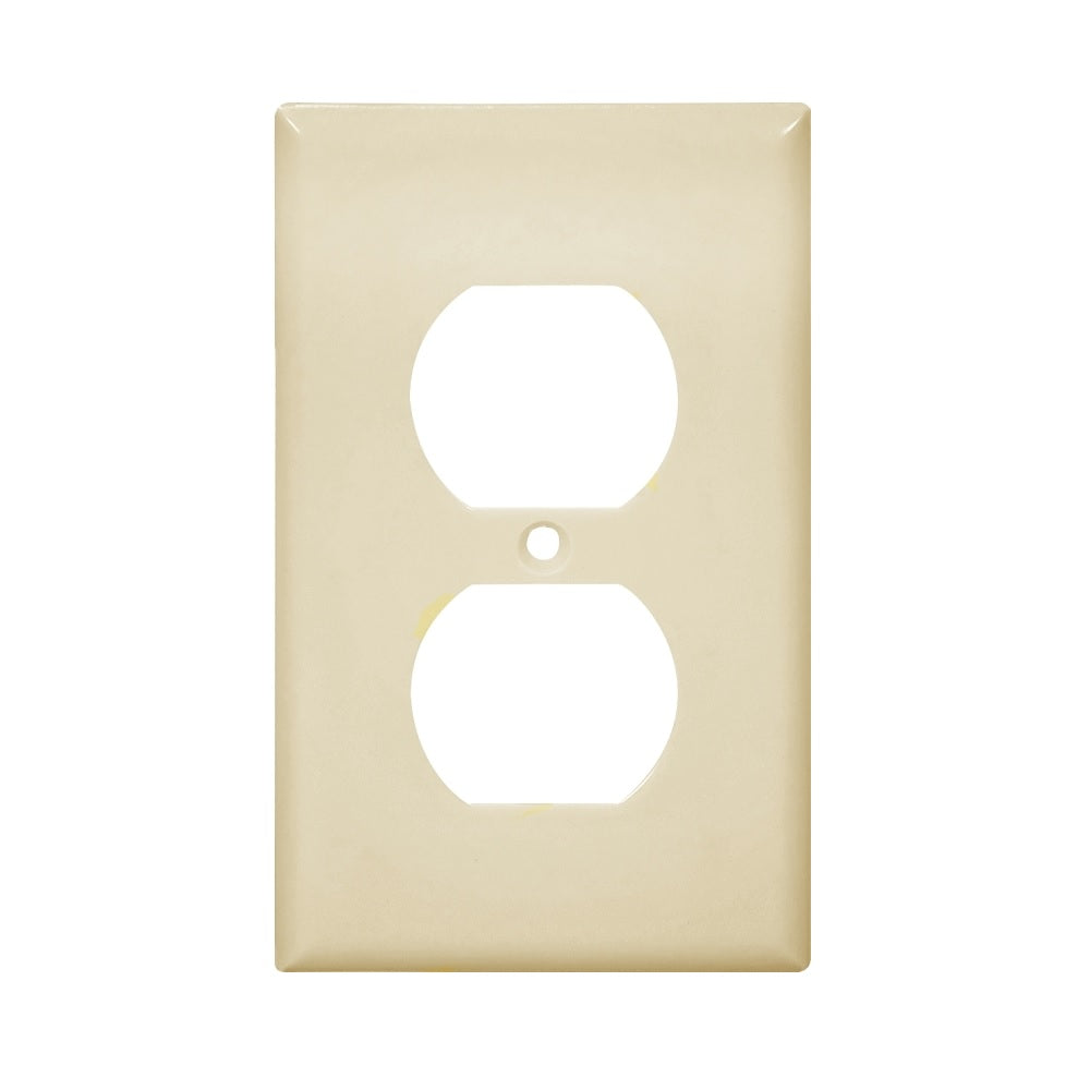 Eaton 2132V-10-L Standard Receptacle Wallplate, Ivory