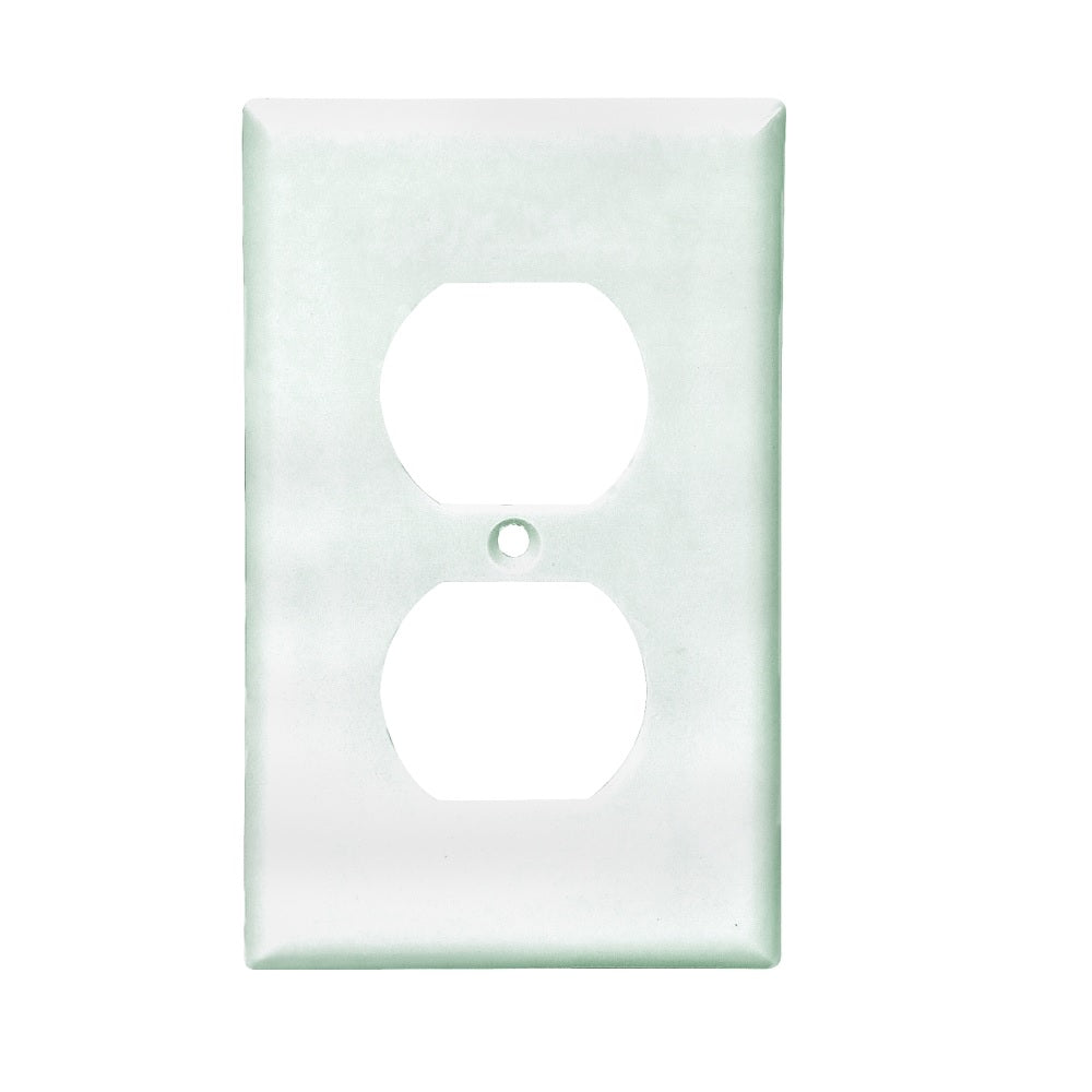 Eaton 2132W-10-L Standard Receptacle Wallplate, White