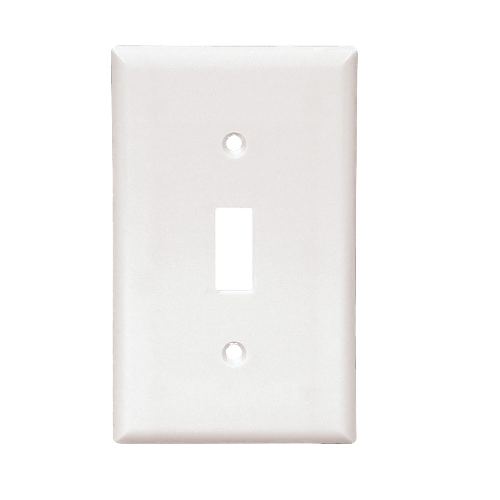 Eaton 2134W-10-L Standard Switch Wallplate, Thermoset, White