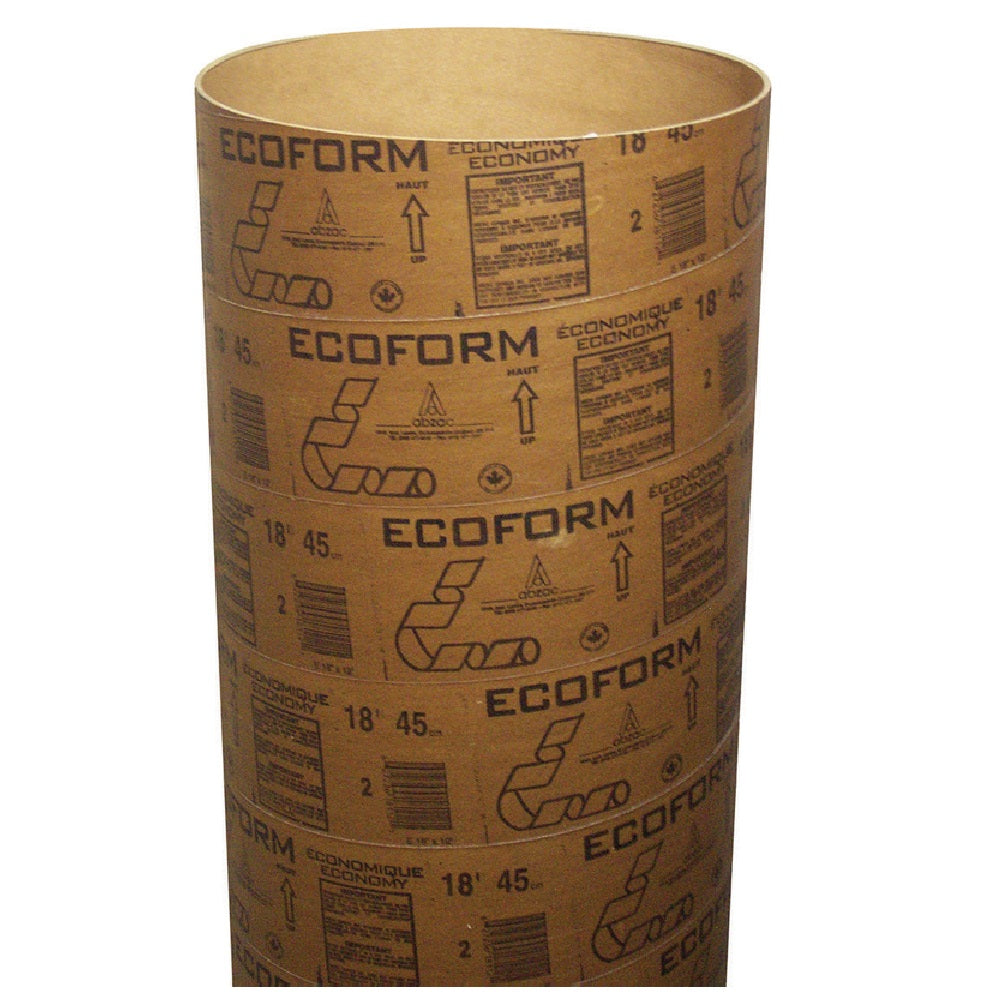 EcoForm E0804P Econo Concrete Building Form Tube, Cardboard, 4 Feet
