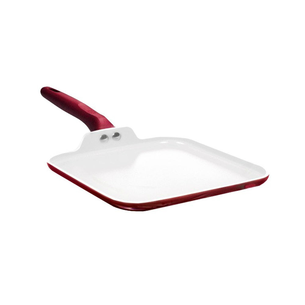 Ecolution EBCAW-3228 Non-Stick Griddle, Red, 11"