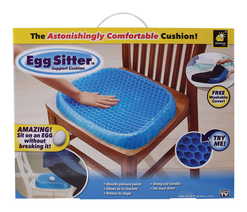 Egg Sitter 12655-4 As Seen On TV Astonishingly Comfortable Seat Cushion, Polymer, Blue