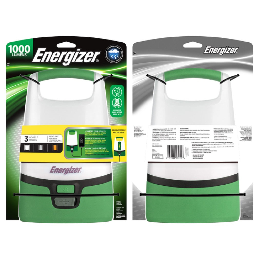Energizer ENALURL7 LED USB Rechargeable Lantern, Green/White