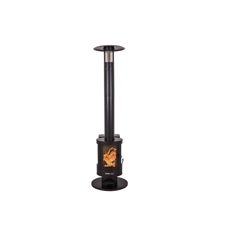 Even Embers HTR1085BS Wood Pellet Freestanding Patio Heater, 70000 BTU