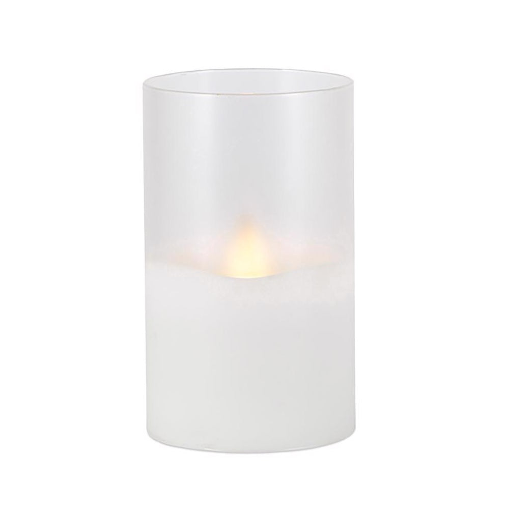 Everlasting Glow 45604 Flameless Hand Poured Candle, White