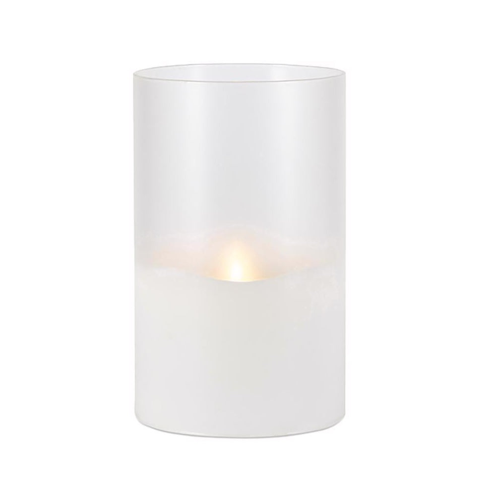 Everlasting Glow 45605 Flameless Hand Poured Candle, White
