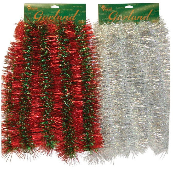 FC Young ACE-RS Christmas Royal Tinsel Garland, Multicolor, 12' L