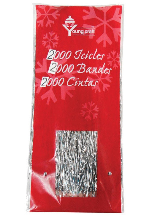 FC Young 3900 Silver Icicles Christmas Tree Decoration, Plastic