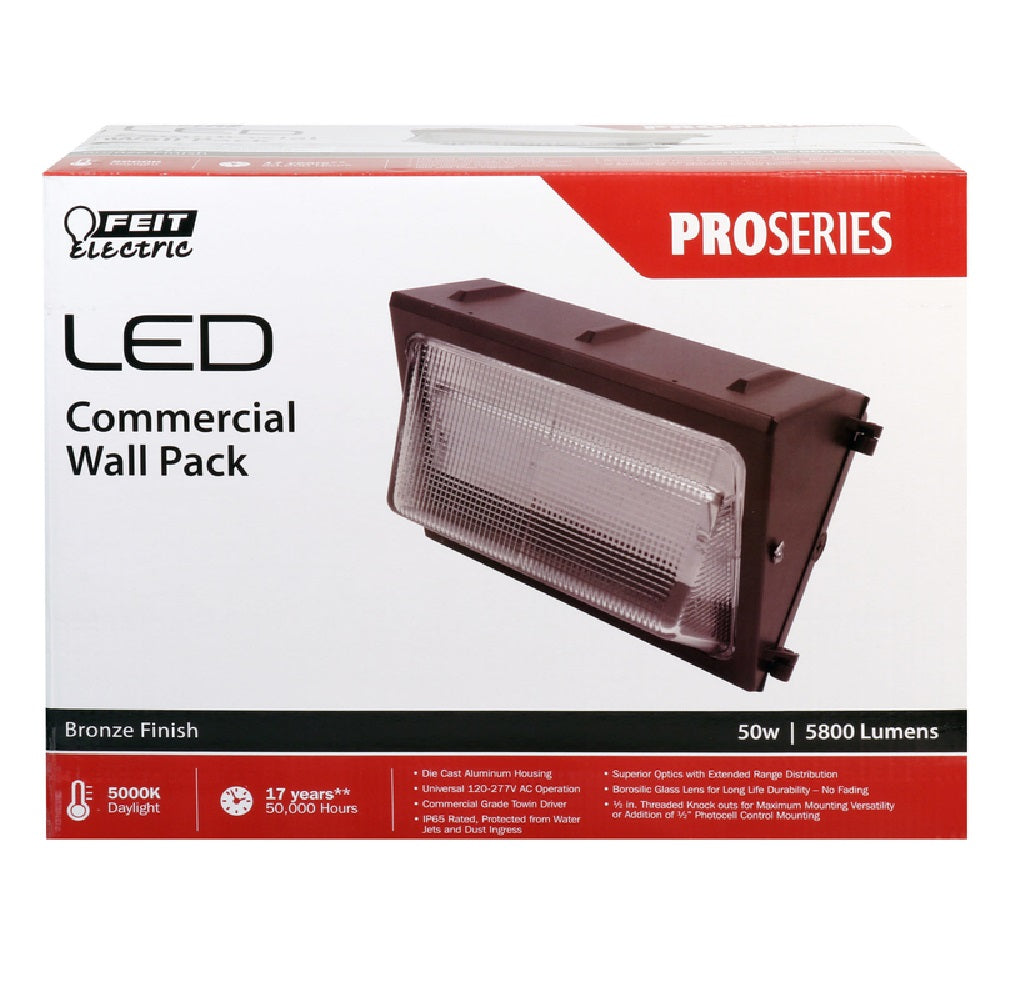 FEIT Electric S15CWPK/850/BZ PROSERIES LED Wall Pack, 50 Watts