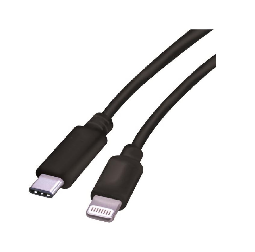 Fabcordz FAB-1006 Lightning to USB-C Charge and Sync Cable, Black
