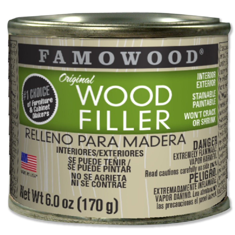 Famowood 36041148 Solvent Based Wood Filler, 6 Oz , White Pine