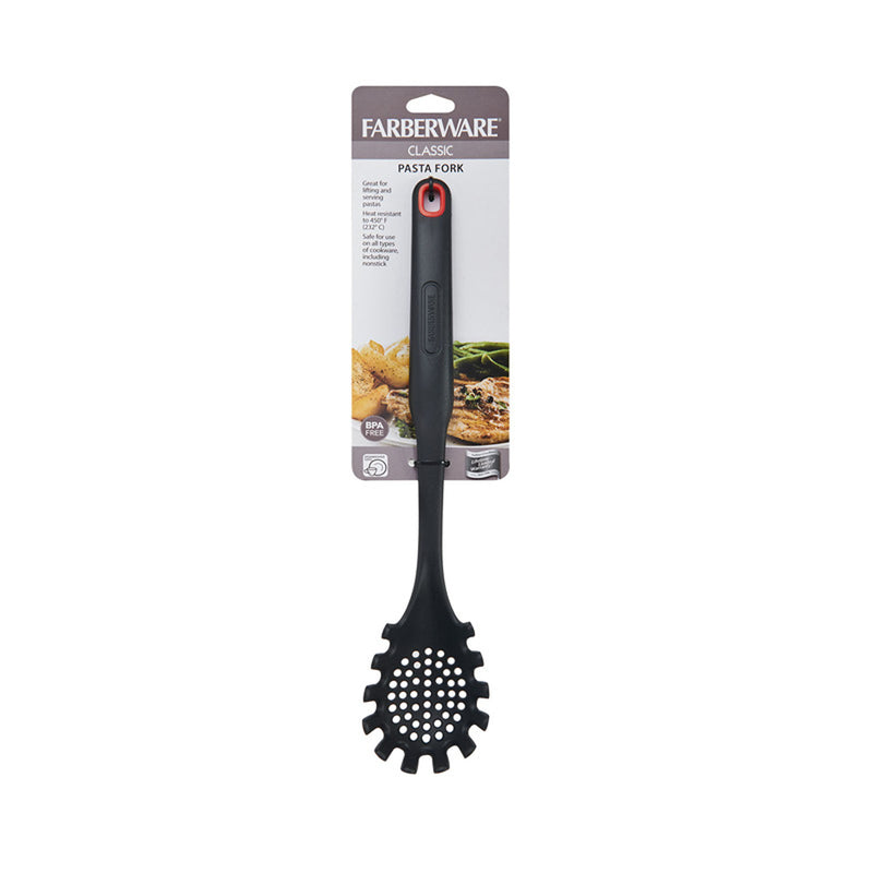 Farberware 5211657 Nylon Pasta Fork, Black