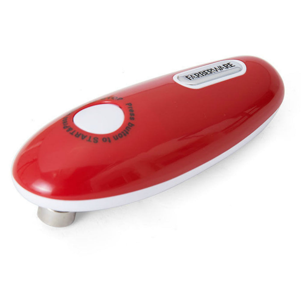 Farberware 5192598 Red and White Battery Operated Can Opener, Plastic