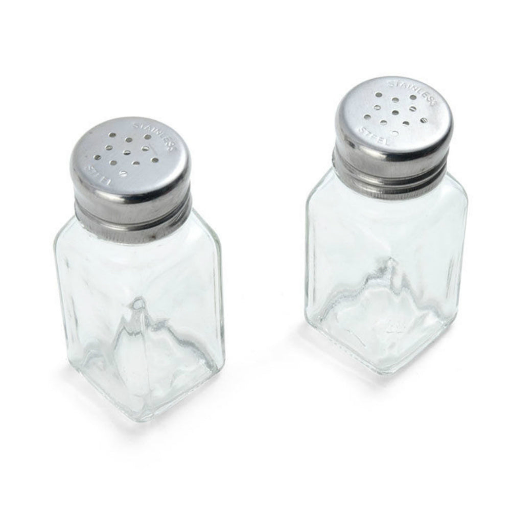Farberware 5216093 Salt and Pepper Shakers, Glass/Stainless Steel