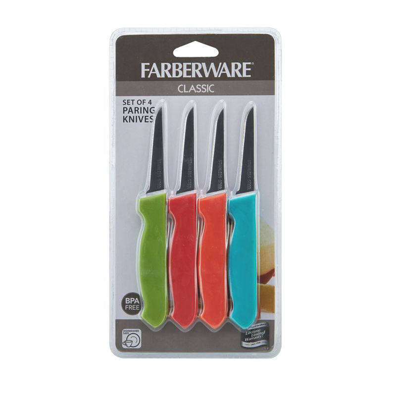 Farberware 5215732 Stainless Steel Paring Knife Set, Set of 4