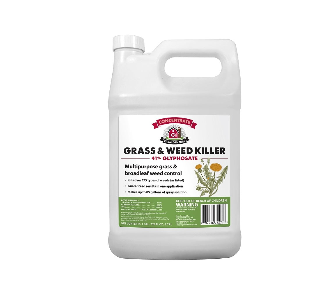 Farm General 75271 Glyphosate Grass and Weed Killer, 1 Gallon